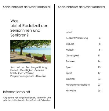 Was bietet Radolfzell seinen Seniorinnen und Senioren