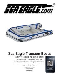 Sea Eagle Transom Boats - Sea Eagle Inflatable Boats