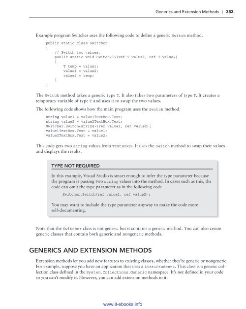 C# 5.0 Programmer's Reference