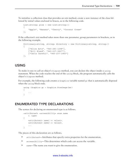 C# 5.0 Programmer's Reference