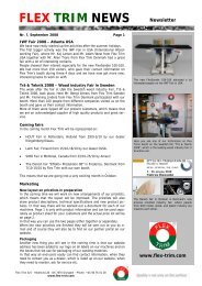 Newsletter September 2008 - Flex-Trim A/S