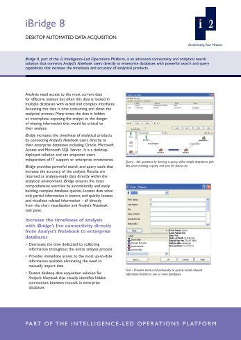 IBM i2 iBridge - ISS Africa -Investigation Software Solutions