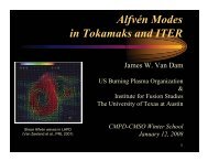 Alfvén Modes in Tokamaks and ITER - UCLA Physics & Astronomy