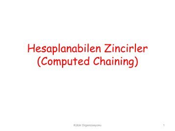 Hesaplanabilen Zincirler (Computed Chaining)