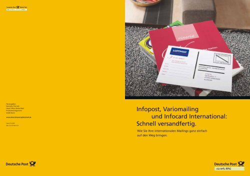 Infopost, Variomailing und Infocard International: Schnell ...