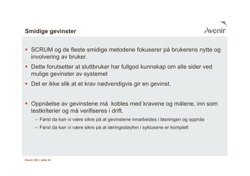 Smidig prosjektmetodikk - Norsk senter for prosjektledelse