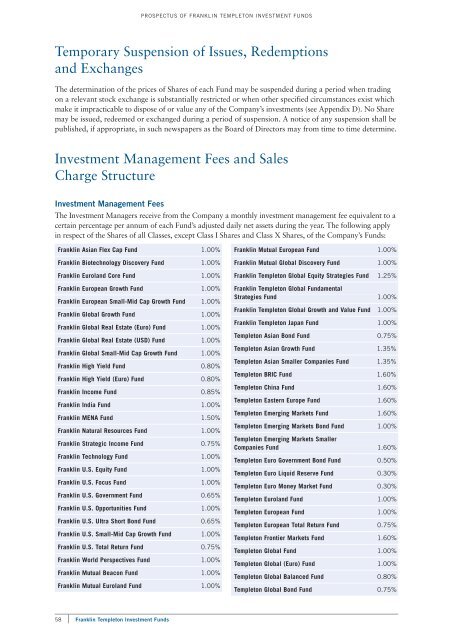 FRANkLiN TEMPLETON INVESTMENT FUNDS - Citibank