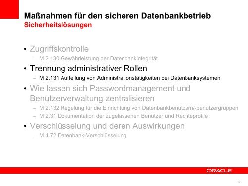 Maßnahmen für den sicheren Datenbankbetrieb Sicherheitslösungen