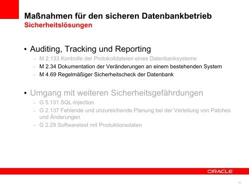 Maßnahmen für den sicheren Datenbankbetrieb Sicherheitslösungen