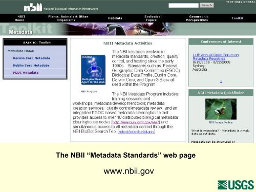 Exploring NBII's New Metadata Clearinghouse Interface