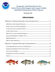 Gulf of Mexico Grouper, Tilefish, and Red Snapper IFQ Program