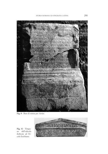 Storia romana ed epigrafia latina - Terra Italia ONLUS