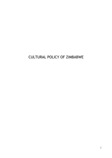 CULTURAL POLICY OF ZIMBABWE - Arts In Africa