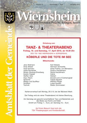 THEATERABEND - Wiernsheim