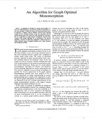 An algorithm for graph optimal monomorphism - Systems, Man and ...