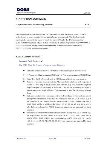 MNET Command Explanation - Dorji