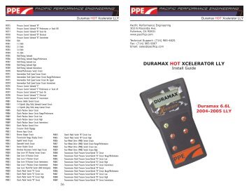 Xcelerator HOT LLY manual booklet DTC - Xtreme Diesel ...
