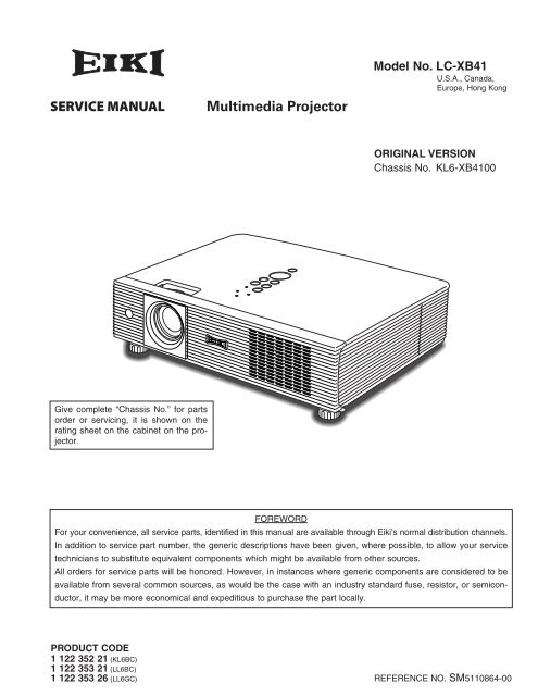 SERVICE MANUAL LC-XB41 - TechEdu.com