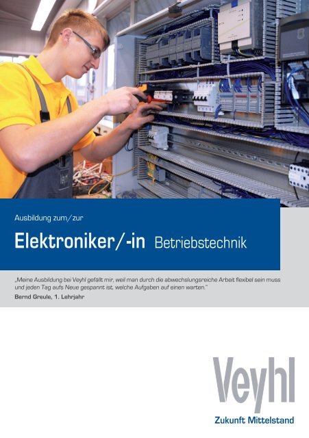Elektroniker/-in Betriebstechnik - Veyhl GmbH