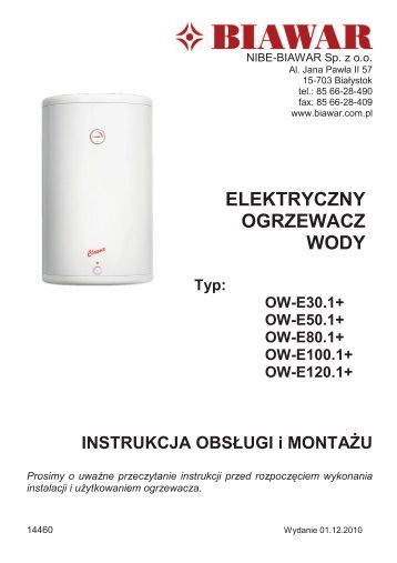 ELEKTRYCZNY OGRZEWACZ WODY - elektrykasklep.pl
