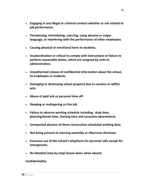 Staff Handbook - Salam School