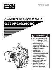 g230rc/g260rc owner's service manual - MCC-Nordheide