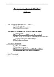 Der quantenmechanische Oszillator - Sandphysik.de