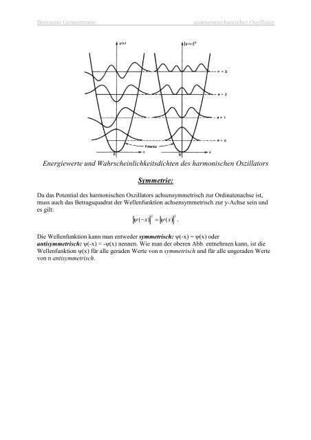 Der quantenmechanische Oszillator - Sandphysik.de