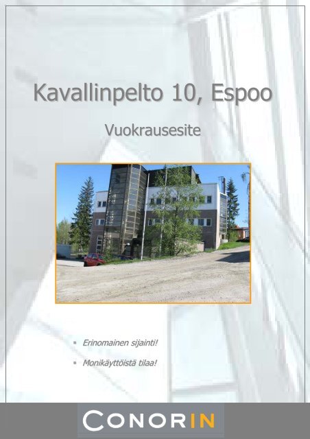 Kavallinpelto 10, Espoo - Toimitilat.fi