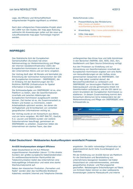 NEWSLETTER 4/2013 - con terra GmbH