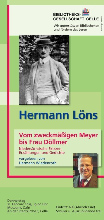 Hermann LÃ¶ns - Bibliotheksgesellschaft Celle