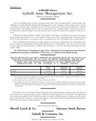 Original GBL Prospectus - Gabelli