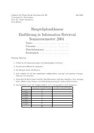 Hauptdiplomklausur Einführung in Information Retrieval ...