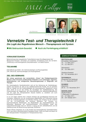 Vernetzten Testtechnik - IMU College