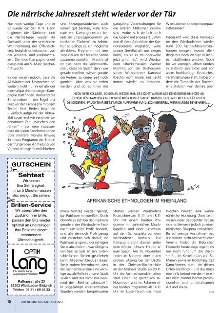 DER BIEBRICHER, Ausgabe 263, Oktober 2013