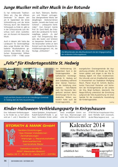 DER BIEBRICHER, Ausgabe 263, Oktober 2013