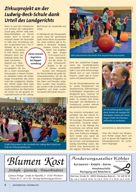 DER BIEBRICHER, Ausgabe 263, Oktober 2013