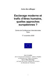 Esclavage moderne et trafic d'Ãªtres humains, quelles approches ...