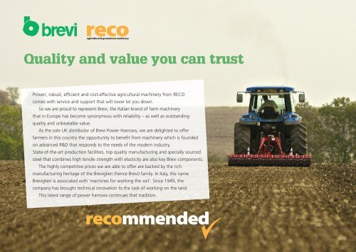 Power Harrows Range - Reco