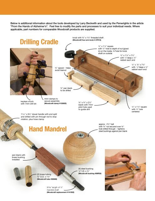 Pen turning with a mission - Woodcraft Magazine