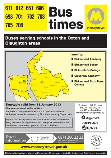 Buses serving schools in the Oxton and Claughton ... - Merseytravel