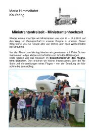 Ministrantenfreizeit - Pfarrei MARIA HIMMELFAHRT Kaufering