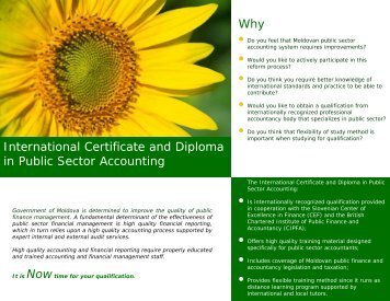 International Certificate and Diploma in Public Sector Accounting Why