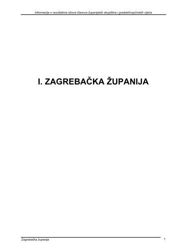 I. ZAGREBAČKA ŽUPANIJA