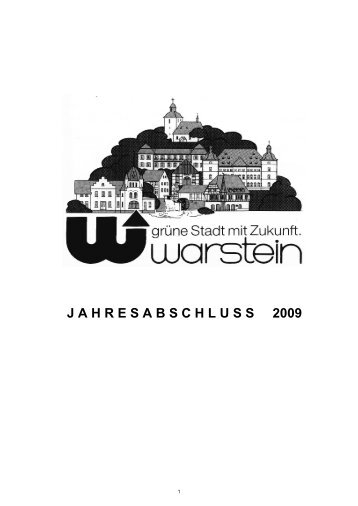 JAHRESABSCHLUSS 2009 - Warstein