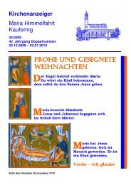 Kirchenanzeiger - Pfarrei MARIA HIMMELFAHRT Kaufering