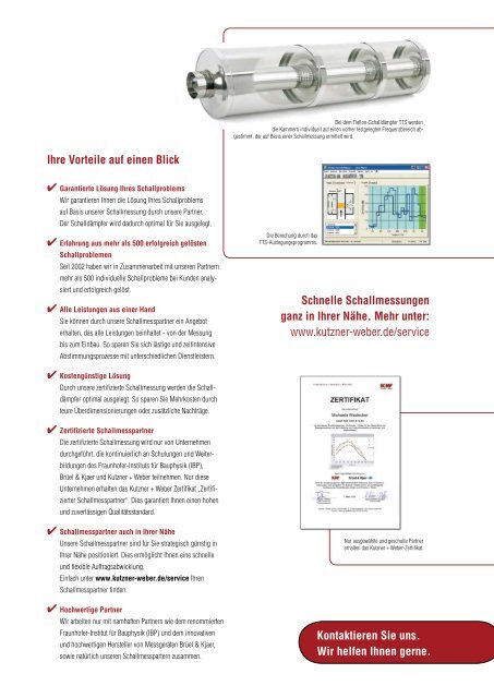 Zertifizierte Schallmessung - Kutzner+Weber