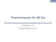 Thermal Issues for 3D ICs - NanoCAD Lab - UCLA