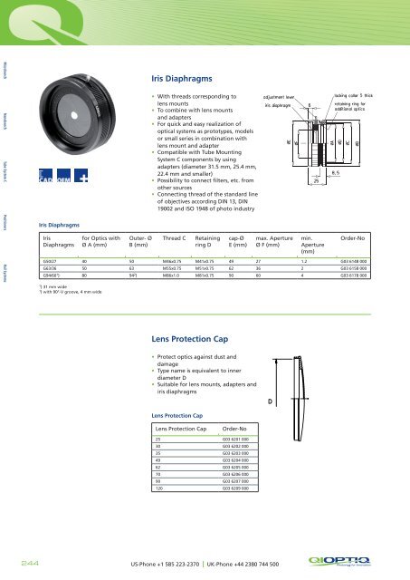 The LINOS Mounts, Posts and Holders - Qioptiq Q-Shop