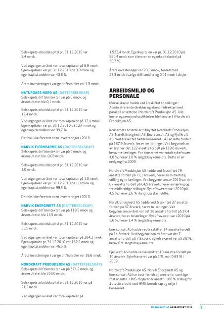 Ãrsrapport Nordkraft AS 2010 - del 2